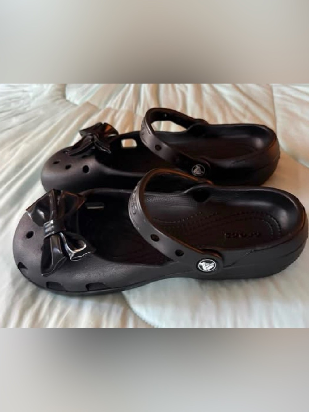 CROCS ballet flat Mary Jane Sandals with bows